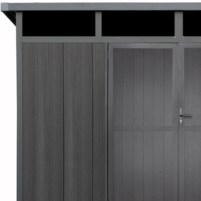 Abri De Jardin En Bois Composite 28mm Anthracite 8,09m² GORDON Skylight - Woodlife Garden 5 Abri De Jardin En Bois Composite 28mm Anthracite 8,09m² GORDON Skylight - Woodlife Garden – Image 3