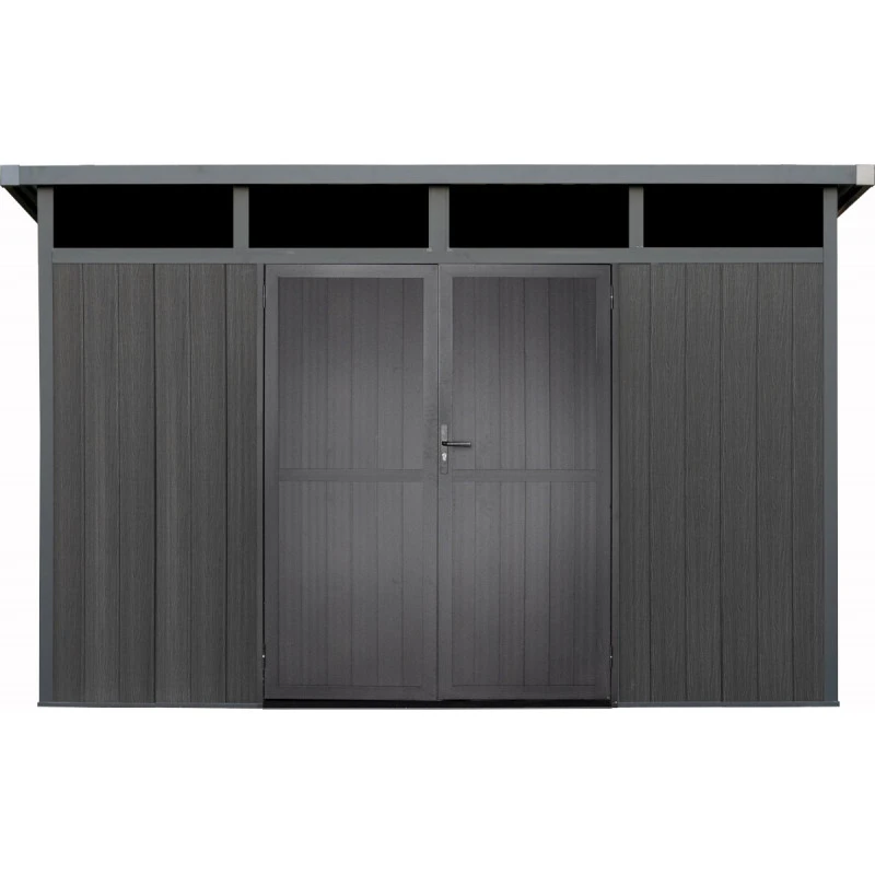 Abri De Jardin En Bois Composite 28mm Anthracite 8,09m² GORDON Skylight - Woodlife Garden 3 Abri De Jardin En Bois Composite 28mm Anthracite 8,09m² GORDON Skylight - Woodlife Garden