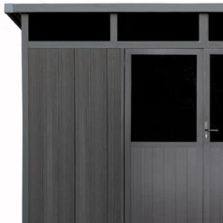 Abri De Jardin En Bois Composite 28mm Anthracite 8,09m² WINSTON Skylight - Woodlife Garden -Boutique De Jardin abri de jardin en bois composite 28mm anthracite 809m winston skylight woodlife garden 2