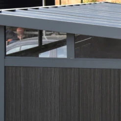 Abri De Jardin En Bois Composite 28mm Anthracite 8,09m² WINSTON Skylight - Woodlife Garden -Boutique De Jardin abri de jardin en bois composite 28mm anthracite 809m winston skylight woodlife garden 3