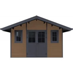 Abri De Jardin En Bois Composite 28mm Aspect Bois 14,75m² PREMIUM - Woodlife Garden -Boutique De Jardin abri de jardin en bois composite 28mm aspect bois 1475m premium woodlife garden 2