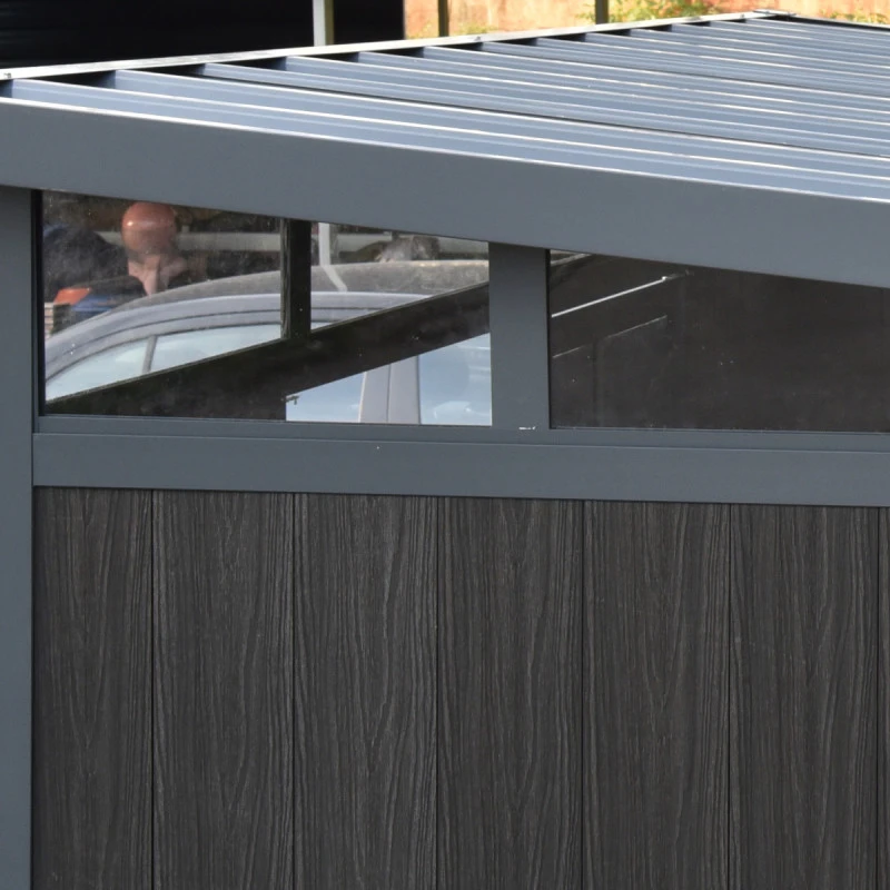 Abri De Jardin En Bois Composite 28mm Aspect Bois 6,69m² GORDON Skylight - Woodlife Garden 5 Abri De Jardin En Bois Composite 28mm Aspect Bois 6,69m² GORDON Skylight - Woodlife Garden – Image 3