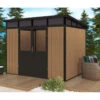 Abri De Jardin En Bois Composite 28mm Aspect Bois 6,69m² WINSTON Skylight - Woodlife Garden -Boutique De Jardin abri de jardin en bois composite 28mm aspect bois 669m winston skylight woodlife garden