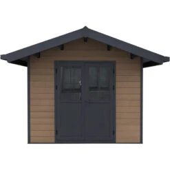 Abri De Jardin En Bois Composite 28mm Aspect Bois 7,78m² PREMIUM - Woodlife Garden -Boutique De Jardin abri de jardin en bois composite 28mm aspect bois 778m premium woodlife garden 2