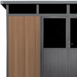 Abri De Jardin En Bois Composite 28mm Aspect Bois 8,09m² WINSTON Skylight - Woodlife Garden -Boutique De Jardin abri de jardin en bois composite 28mm aspect bois 809m winston skylight woodlife garden 3