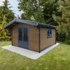 Abri De Jardin En Bois Composite 28mm Aspect Bois Vieilli 9m² Double Porte Alu Et Double Vitrage - Woodlife Garden -Boutique De Jardin abri de jardin en bois composite 28mm aspect bois vieilli 9m double porte alu et double vitrage woodlife