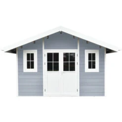 Abri De Jardin En Bois Composite 28mm Gris Clair 10,71m² PREMIUM - Woodlife Garden -Boutique De Jardin abri de jardin en bois composite 28mm gris clair 1071m premium woodlife garden 2