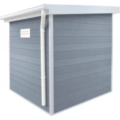 Abri De Jardin En Bois Composite 28mm Gris Clair 4,41m² PREMIUM Toit Plat - Woodlife Garden -Boutique De Jardin abri de jardin en bois composite 28mm gris clair 441m premium toit plat woodlife garden 2