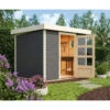 Abri De Jardin En Bois Gris Terre 5,25m² Freiburg 3 - Karibu -Boutique De Jardin abri de jardin en bois gris terre 525m freiburg 3 karibu