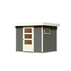 Abri De Jardin En Bois Gris Terre 5,25m² Freiburg 3 - Karibu -Boutique De Jardin abri de jardin en bois gris terre 525m freiburg 3 karibu 3