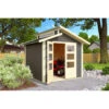 Abri De Jardin En Bois Gris Terre 5,95m² Avec Toit En Gradins - Grönelo - Karibu -Boutique De Jardin abri de jardin en bois gris terre 595m avec toit en gradins gronelo karibu