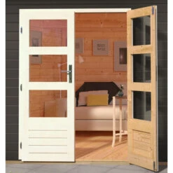 Abri De Jardin En Bois Gris Terre 5,95m² Avec Toit En Gradins - Grönelo - Karibu -Boutique De Jardin abri de jardin en bois gris terre 595m avec toit en gradins gronelo karibu 5