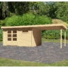 Abri De Jardin En Bois Massif 11,49m² Bastrup 8 Avec Appentis 300cm – Karibu -Boutique De Jardin abri de jardin en bois massif 1149m bastrup 8 avec appentis 300cm woodfeeling