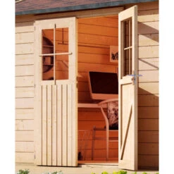 Abri De Jardin En Bois Massif 11,62m² Avec Cloison Intérieure Mattrup – Karibu -Boutique De Jardin abri de jardin en bois massif 1162m avec cloison interieure mattrup woodfeeling 5