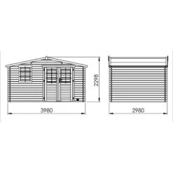 Abri De Jardin En Bois Massif 11,9m² ONEGA – Madriers 28mm – Forest Style -Boutique De Jardin abri de jardin en bois massif 119m onega madriers 28mm forest style 2