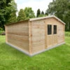 Abri De Jardin En Bois Massif 16m² PRIMO - Madriers 28mm Gardy Shelter -Boutique De Jardin abri de jardin en bois massif 16m primo madriers 28mm gardy shelter