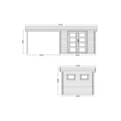 Abri De Jardin En Bois Massif 17,46m² Lounj Avec Appentis – Forest Style 5 Abri De Jardin En Bois Massif 17,46m² Lounj Avec Appentis – Forest Style -Boutique De Jardin abri de jardin en bois massif 1746m lounj avec appentis forest style 1