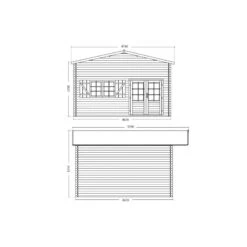 Abri De Jardin En Bois Massif 44mm - 19,2m² Jasmin + Mezzanine 8,68m² – Forest Style -Boutique De Jardin abri de jardin en bois massif 192m jasmin mezzanine 868m forest style 2