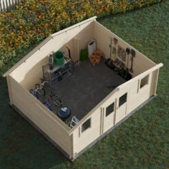 Abri De Jardin En Bois Massif 19,8m² NYASSA – Madriers 28mm – Forest Style -Boutique De Jardin abri de jardin en bois massif 198m nyassa madriers 28mm forest style 3