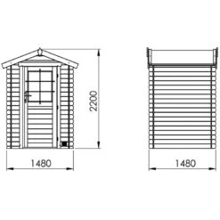 Abri De Jardin En Bois Massif 2,2m² HURON – Madriers 19mm – Forest Style -Boutique De Jardin abri de jardin en bois massif 22m huron madriers 19mm forest style 2