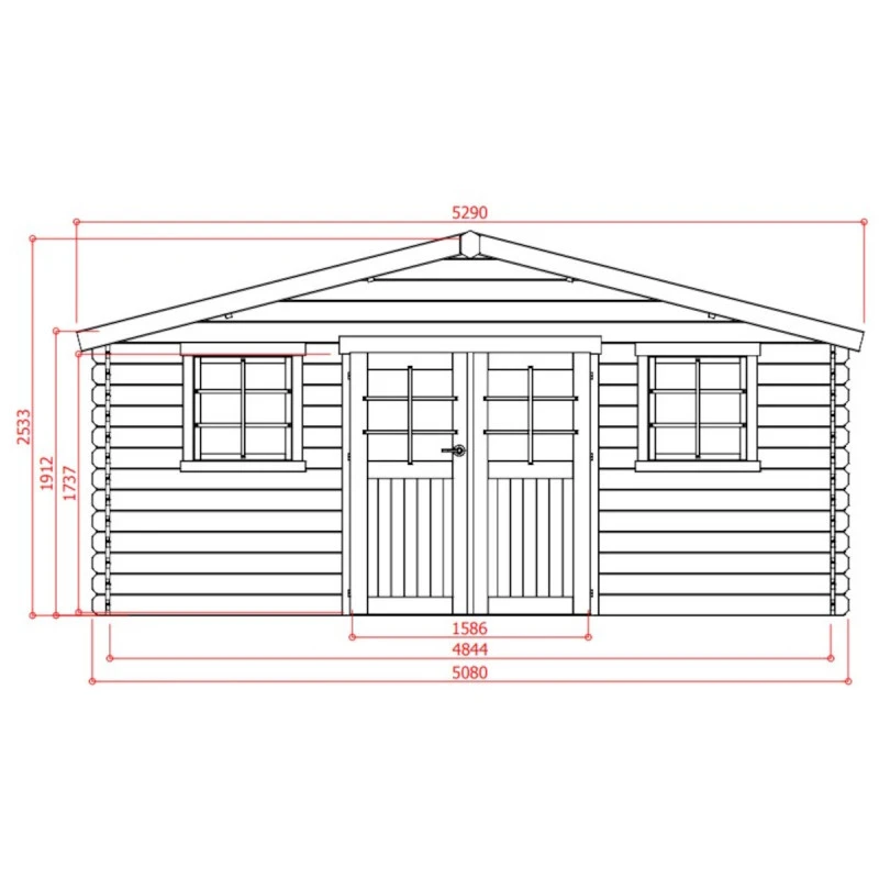 Abri De Jardin En Bois Massif 28mm Douai Avec Double Porte 15,16m² - SOLID 5 Abri De Jardin En Bois Massif 28mm Douai Avec Double Porte 15,16m² - SOLID – Image 3