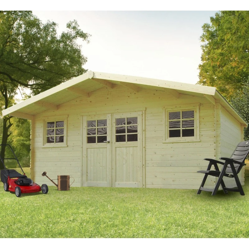 Abri De Jardin En Bois Massif 28mm Douai Avec Double Porte 15,16m² - SOLID 3 Abri De Jardin En Bois Massif 28mm Douai Avec Double Porte 15,16m² - SOLID