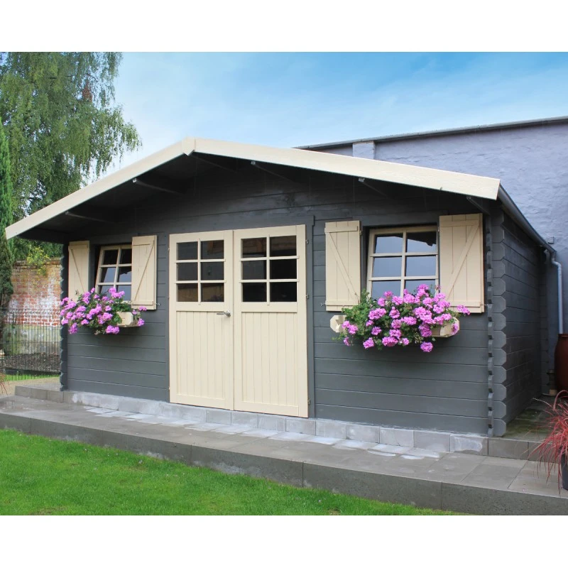 Abri De Jardin En Bois Massif 28mm ZÜRICH Avec Double Porte 19,71m² - SOLID 4 Abri De Jardin En Bois Massif 28mm ZÜRICH Avec Double Porte 19,71m² - SOLID – Image 2