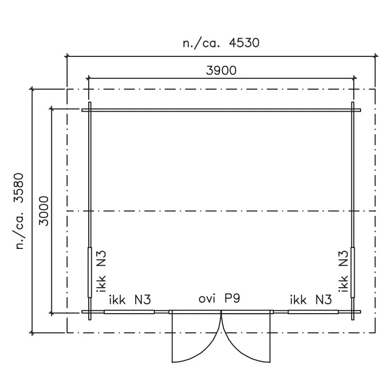 Abri De Jardin En Bois Massif 34mm Olos 11,7m² + Plancher – Luoman 6 Abri De Jardin En Bois Massif 34mm Olos 11,7m² + Plancher – Luoman – Image 4