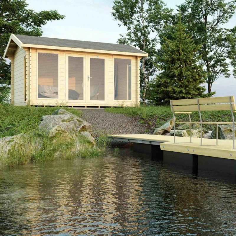 Abri De Jardin En Bois Massif 34mm Olos 11,7m² + Plancher – Luoman 3 Abri De Jardin En Bois Massif 34mm Olos 11,7m² + Plancher – Luoman