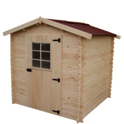 Abri De Jardin En Bois Massif 4,08m² – Madriers 20mm - Habrita -Boutique De Jardin abri de jardin en bois massif 38m madriers 20mm 2