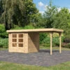 Abri De Jardin En Bois Massif 4,62m² Askola 2 Avec Appentis 240cm – Karibu 1 Abri De Jardin En Bois Massif 4,62m² Askola 2 Avec Appentis 240cm – Karibu -Boutique De Jardin abri de jardin en bois massif 462m askola 2 avec appentis 240cm woodfeeling