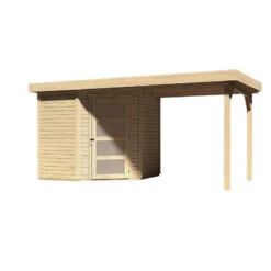 Abri De Jardin En Bois Massif 4,62m² Schwandorf 3 Avec Appentis 240cm – Karibu -Boutique De Jardin abri de jardin en bois massif 462m schwandorf 3 avec appentis 240cm woodfeeling 2