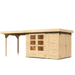Abri De Jardin En Bois Massif 6,25m² Retola 2 Avec Armoire Intégrée Et Appentis 280cm – Karibu 10 Abri De Jardin En Bois Massif 6,25m² Retola 2 Avec Armoire Intégrée Et Appentis 280cm – Karibu -Boutique De Jardin abri de jardin en bois massif 625m retola 2 avec armoire integree et appentis 280cm woodfeeling 2