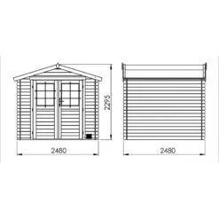 Abri De Jardin En Bois Massif 5,9m² JUNO – Madriers 19mm – Forest Style -Boutique De Jardin abri de jardin en bois massif 62m malawi madriers 19mm forest style 2