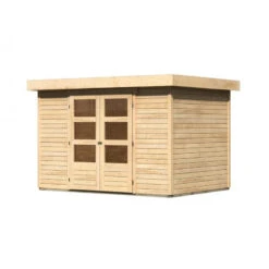 Abri De Jardin En Bois Massif 6,55m² Askola 4 – Karibu -Boutique De Jardin abri de jardin en bois massif 655m askola 4 woodfeeling 2