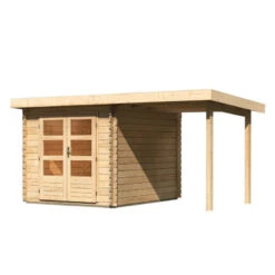 Abri De Jardin En Bois Massif 7,04m² Bastrup 4 Avec Appentis 200cm – Karibu -Boutique De Jardin abri de jardin en bois massif 704m bastrup 4 avec appentis 200cm woodfeeling 2