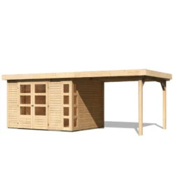 Abri De Jardin En Bois Massif 7,43m² Kerko 5 Avec Appentis 280cm – Karibu 10 Abri De Jardin En Bois Massif 7,43m² Kerko 5 Avec Appentis 280cm – Karibu -Boutique De Jardin abri de jardin en bois massif 743m kerko 5 avec appentis 280cm woodfeeling 2