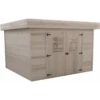 Abri De Jardin En Bois Massif 7,97m² Monopente – Madriers 28mm – Toiture En Bac Acier – Habrita -Boutique De Jardin abri de jardin en bois massif 797m monopente madriers 28mm toiture en bac acier habrita