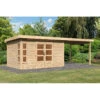 Abri De Jardin En Bois Massif 8,88m² Kastorf 7 Avec Appentis 320cm – Karibu -Boutique De Jardin abri de jardin en bois massif 888m kastorf 7 avec appentis 320cm karibu