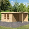 Abri De Jardin En Bois Massif 9,24m² Askola 6 Avec Appentis 240cm Et Paroi Arrière – Karibu 2 Abri De Jardin En Bois Massif 9,24m² Askola 6 Avec Appentis 240cm Et Paroi Arrière – Karibu -Boutique De Jardin abri de jardin en bois massif 924m askola 6 avec appentis 240cm et paroi arriere woodfeeling