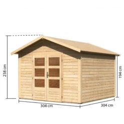Abri De Jardin En Bois Massif 9,24m² Talkau 8 – Karibu -Boutique De Jardin abri de jardin en bois massif 924m talkau 8 woodfeeling 2