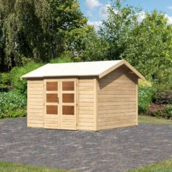 Abri De Jardin En Bois Massif 9,24m² Theres 7 – Karibu