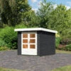 Abri De Jardin En Bois Massif Anthracite 5,62m² Bastrup 2 – Karibu -Boutique De Jardin abri de jardin en bois massif anthracite 562m bastrup 2 woodfeeling