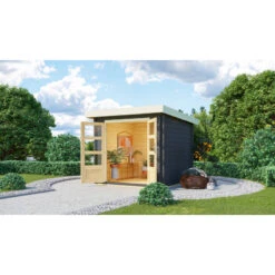 Abri De Jardin En Bois Massif Anthracite 5,62m² Bastrup 2 – Karibu 11 Abri De Jardin En Bois Massif Anthracite 5,62m² Bastrup 2 – Karibu -Boutique De Jardin abri de jardin en bois massif anthracite 562m bastrup 2 woodfeeling 3