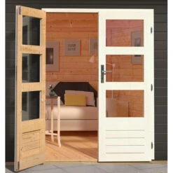 Abri De Jardin En Bois Massif Anthracite 7,04m² Bastrup 4 Avec Appentis 300cm – Karibu -Boutique De Jardin abri de jardin en bois massif anthracite 704m bastrup 4 avec appentis 300cm woodfeeling 4