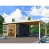Abri De Jardin En Bois Massif Anthracite 8,82m² Bastrup 5 Avec Appentis 300cm – Karibu