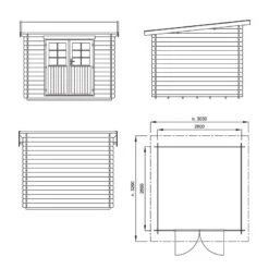 Abri De Jardin En Bois Massif Brut 28mm Karpalo 6,8m² + Plancher - Luoman -Boutique De Jardin abri de jardin en bois massif brut 28mm karpalo 68m plancher luoman 3