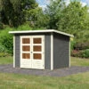 Abri De Jardin En Bois Massif Gris Terre 4,57m² Stockach 3 – Karibu -Boutique De Jardin abri de jardin en bois massif gris terre 457m stockach 3 woodfeeling