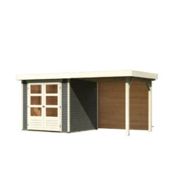 Abri De Jardin En Bois Massif Gris Terre 4,62m² Askola 2 Avec Appentis 240cm Et Paroi Arrière – Karibu 10 Abri De Jardin En Bois Massif Gris Terre 4,62m² Askola 2 Avec Appentis 240cm Et Paroi Arrière – Karibu -Boutique De Jardin abri de jardin en bois massif gris terre 462m askola 2 avec appentis 240cm et paroi arriere woodfeeling 2