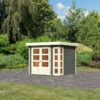 Abri De Jardin En Bois Massif Gris Terre 5,25m² Kerko 3 – Karibu 1 Abri De Jardin En Bois Massif Gris Terre 5,25m² Kerko 3 – Karibu -Boutique De Jardin abri de jardin en bois massif gris terre 525m kerko 3 woodfeeling
